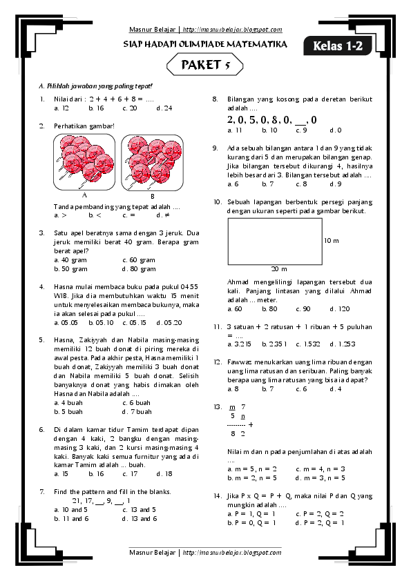Materi Olimpiade Matematika Sd - Piffle me