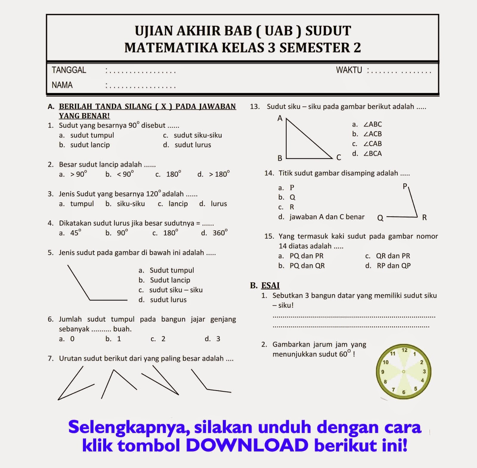 5 Contoh Soal Latihan Tema 7 Kelas 3 Semester 2 yang Wajib Dikuasai Siswa 5 Contoh Soal Latihan Tema 7 Kelas 3 Semester 2 yang Wajib Dikuasai Siswa