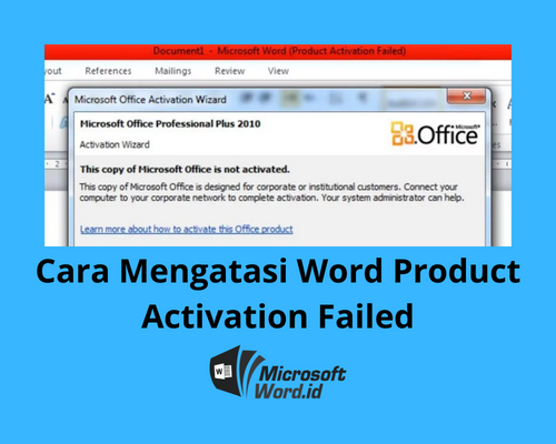 Cara Memperbaiki Microsoft Word Product Activation Failed 2010 IYYCYC
