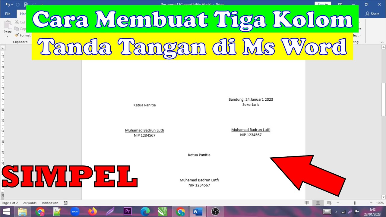 Cara Membuat Kolom TTD di Word dalam 3 Langkah Mudah Anti Ribet