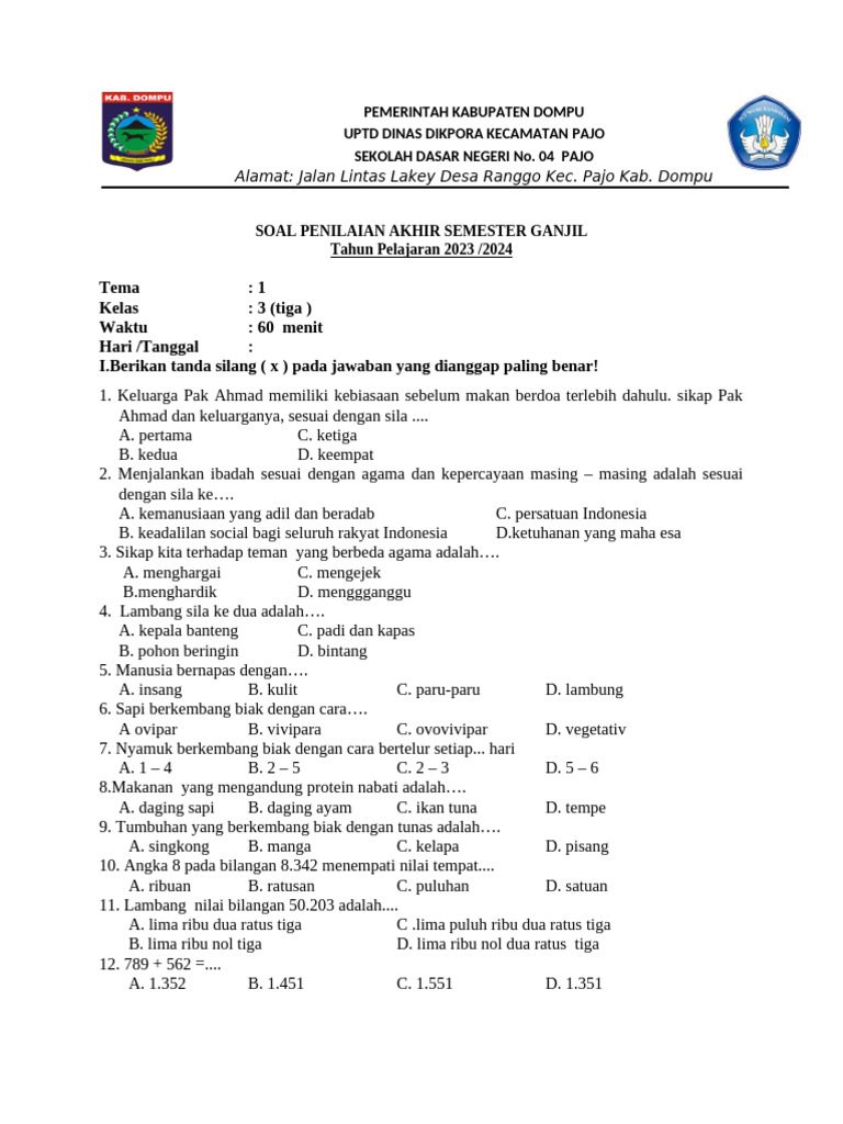 3 Fakta Soal Tema 1 Kelas 3 Semester 1: Aku Anak Indonesia yang Wajib Diketahui 3 Fakta Soal Tema 1 Kelas 3 Semester 1: Aku Anak Indonesia yang Wajib Diketahui