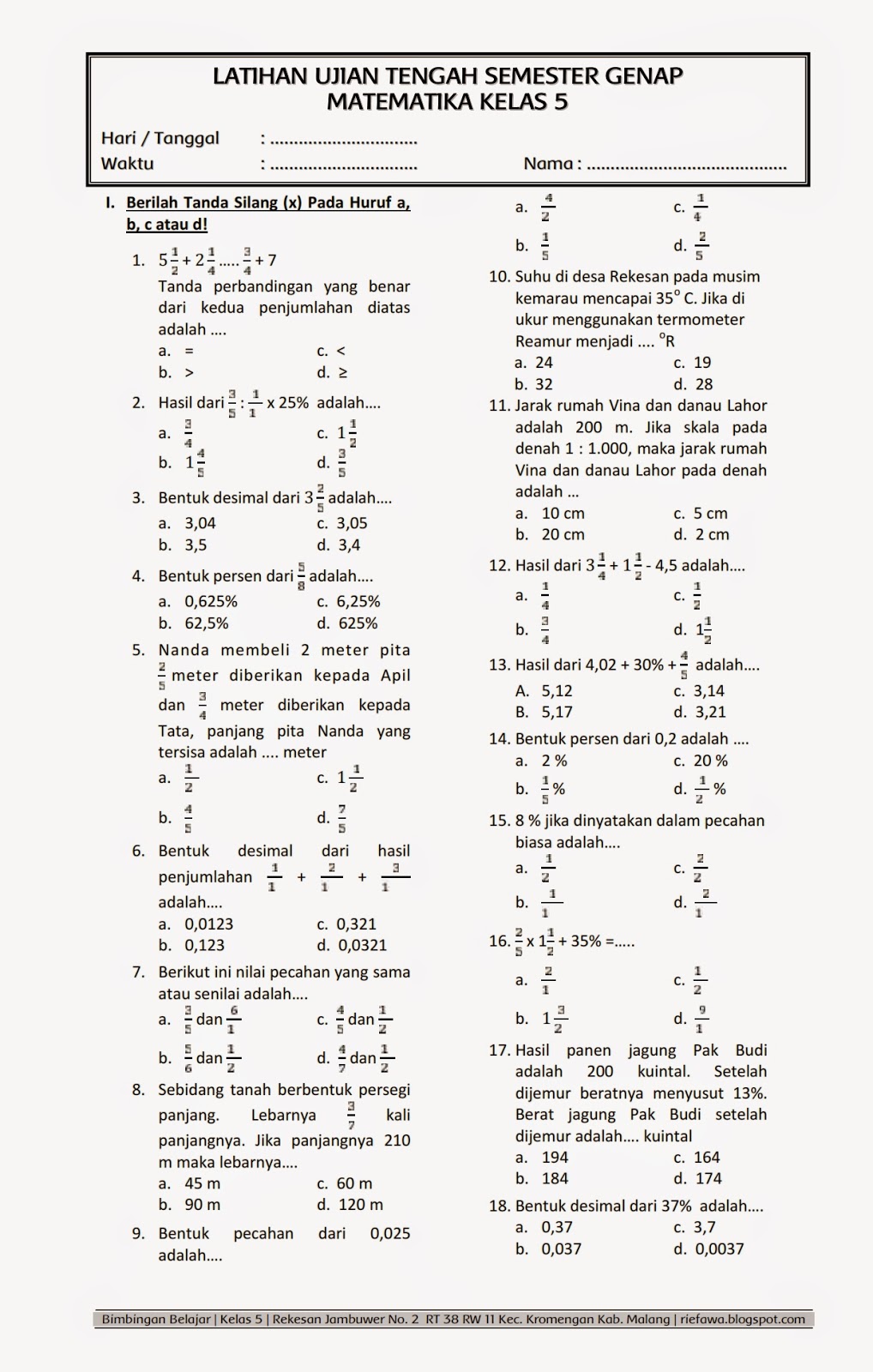 5 Cara Kuasai kumpulan soal matematika kelas 5 semester 2 kurikulum 2013 pdf Sekarang! 5 Cara Kuasai kumpulan soal matematika kelas 5 semester 2 kurikulum 2013 pdf Sekarang!