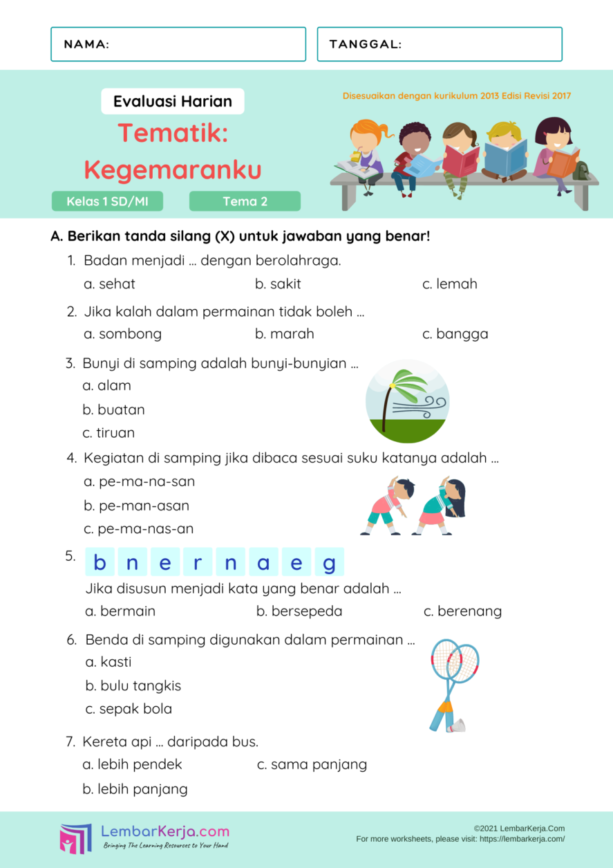 Mengasah Pemahaman Contoh Soal Tematik Kelas 3 Tema 6 Subtema 1 Mengasah Pemahaman Contoh Soal Tematik Kelas 3 Tema 6 Subtema 1
