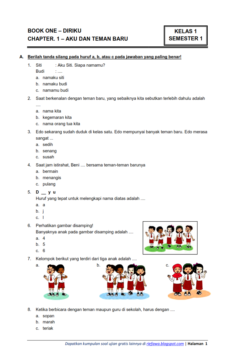 Akhirnya Tahu Bentuk Soal Aslinya, Ini Contoh Soal Tematik Kelas 4 SD Tema 6 yang Sering Muncul Akhirnya Tahu Bentuk Soal Aslinya, Ini Contoh Soal Tematik Kelas 4 SD Tema 6 yang Sering Muncul