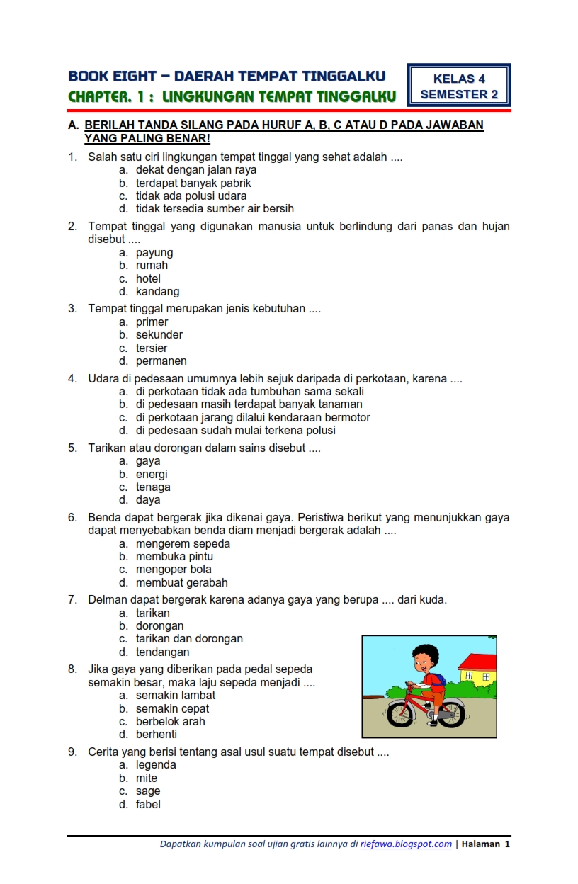 Kisi PTS Terbaru contoh soal tematik kelas 4 semester 2 beserta kunci jawaban Kisi PTS Terbaru contoh soal tematik kelas 4 semester 2 beserta kunci jawaban