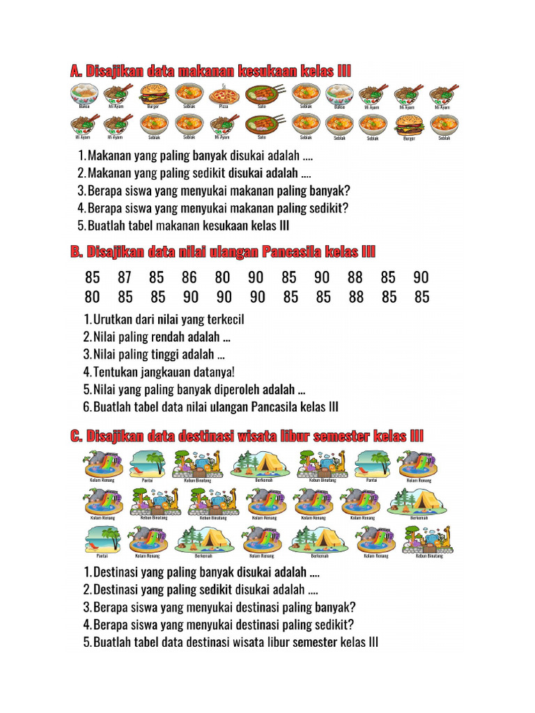 Ternyata Ini 5 Soal Pengolahan Data Kelas 3 SD Semester 2 yang Sering Bikin Orang Tua Salah Paham Ternyata Ini 5 Soal Pengolahan Data Kelas 3 SD Semester 2 yang Sering Bikin Orang Tua Salah Paham