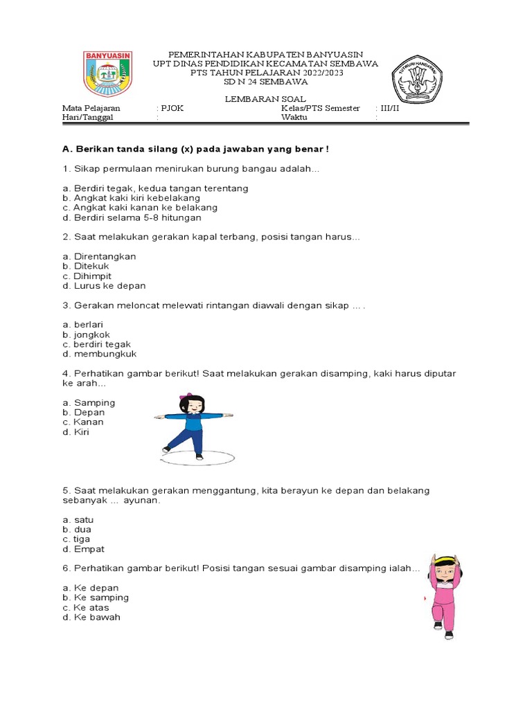 Soal PJOK Kelas 3 Semester 2 PDF