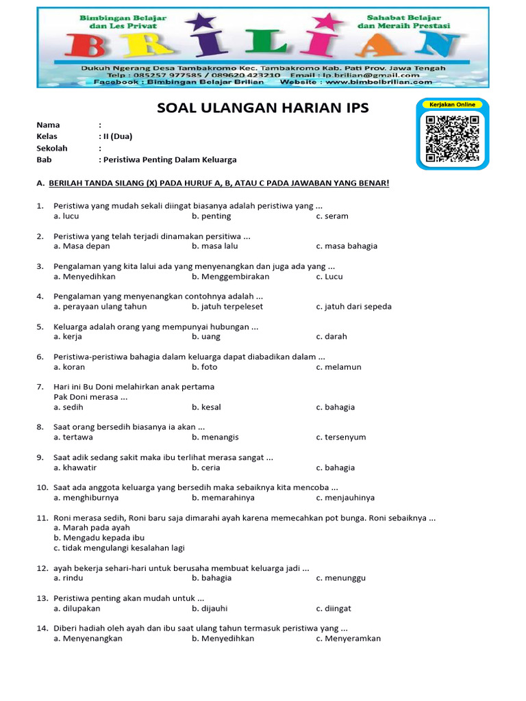 Wajib Tahu 25 soal ips kelas 2sd semester 2 lengkap dengan kunci jawaban terbaru 2026