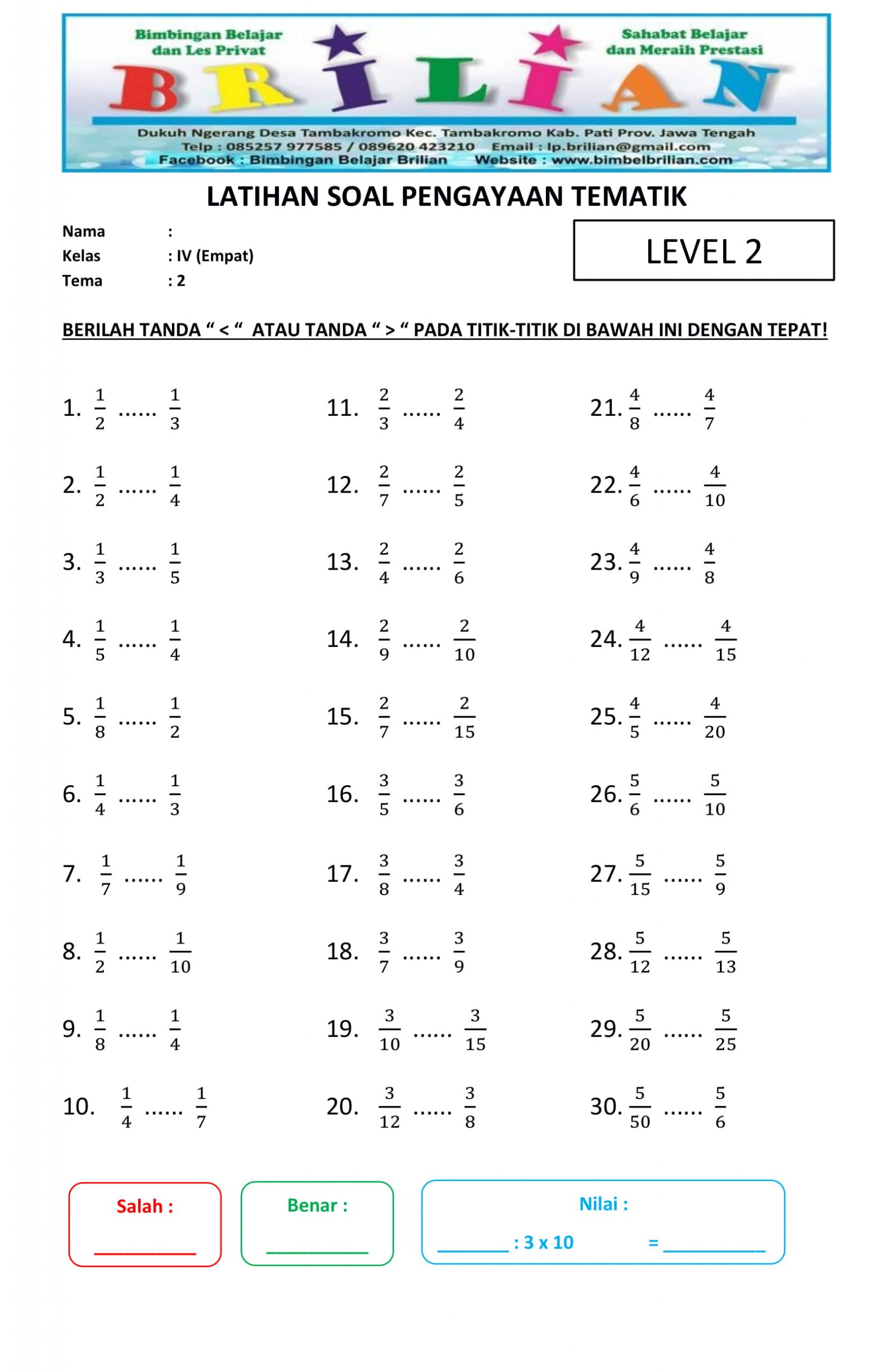Soal Kelas 4 Matematika Dalchaebi