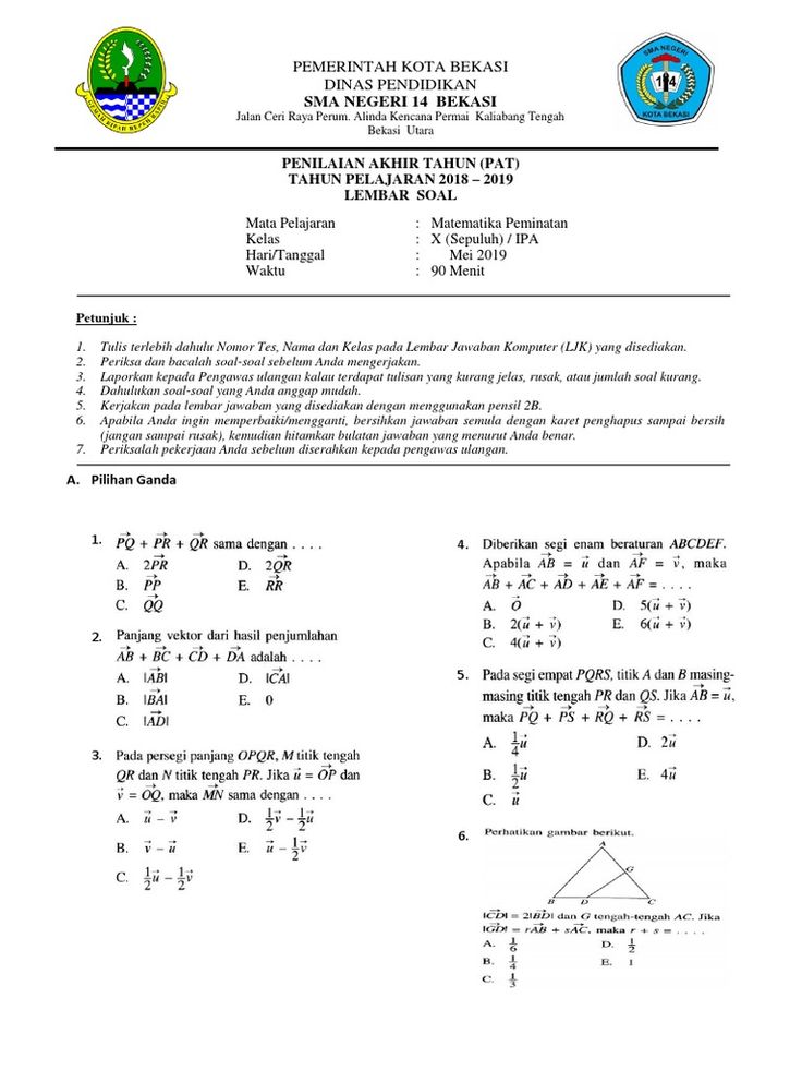 5 Contoh Soal Matematika Wajib Kelas X Semester 2 dan Pembahasannya yang Wajib Kamu Tahu