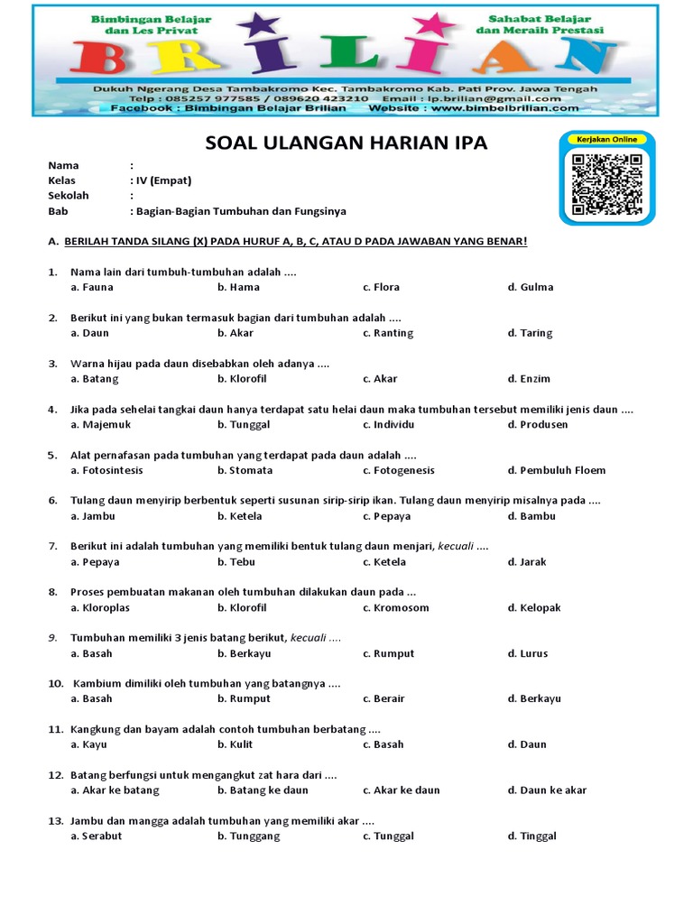 Rahasia Nilai Sempurna Pakai Latihan Soal Ulangan IPA Kelas 4 Semester 2 Ini Rahasia Nilai Sempurna Pakai Latihan Soal Ulangan IPA Kelas 4 Semester 2 Ini