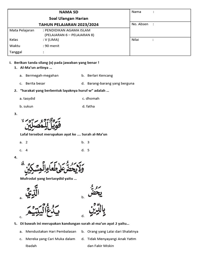 Rahasia Skor Sempurna Lewat Latihan Soal Ulangan Harian Kelas 5 Semester 2 Terbaru Rahasia Skor Sempurna Lewat Latihan Soal Ulangan Harian Kelas 5 Semester 2 Terbaru