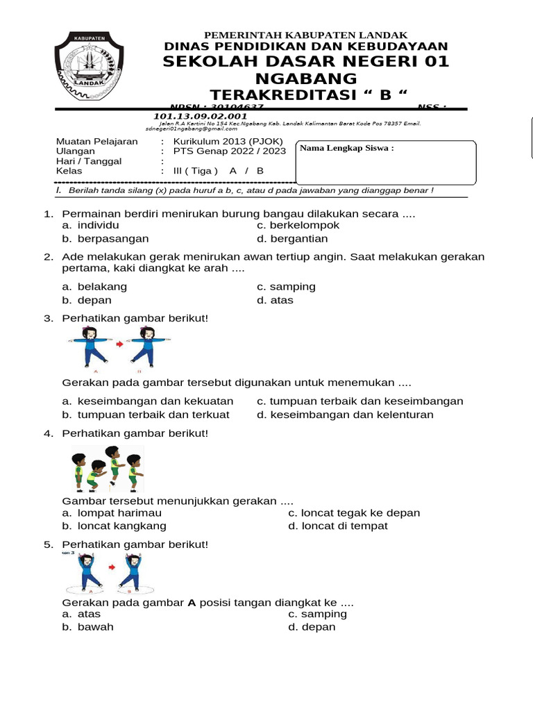Wajib Tahu Bocoran Soal PJOK Kelas 3 Semester Genap Agar Nilai Ujian Langsung Sempurna Wajib Tahu Bocoran Soal PJOK Kelas 3 Semester Genap Agar Nilai Ujian Langsung Sempurna